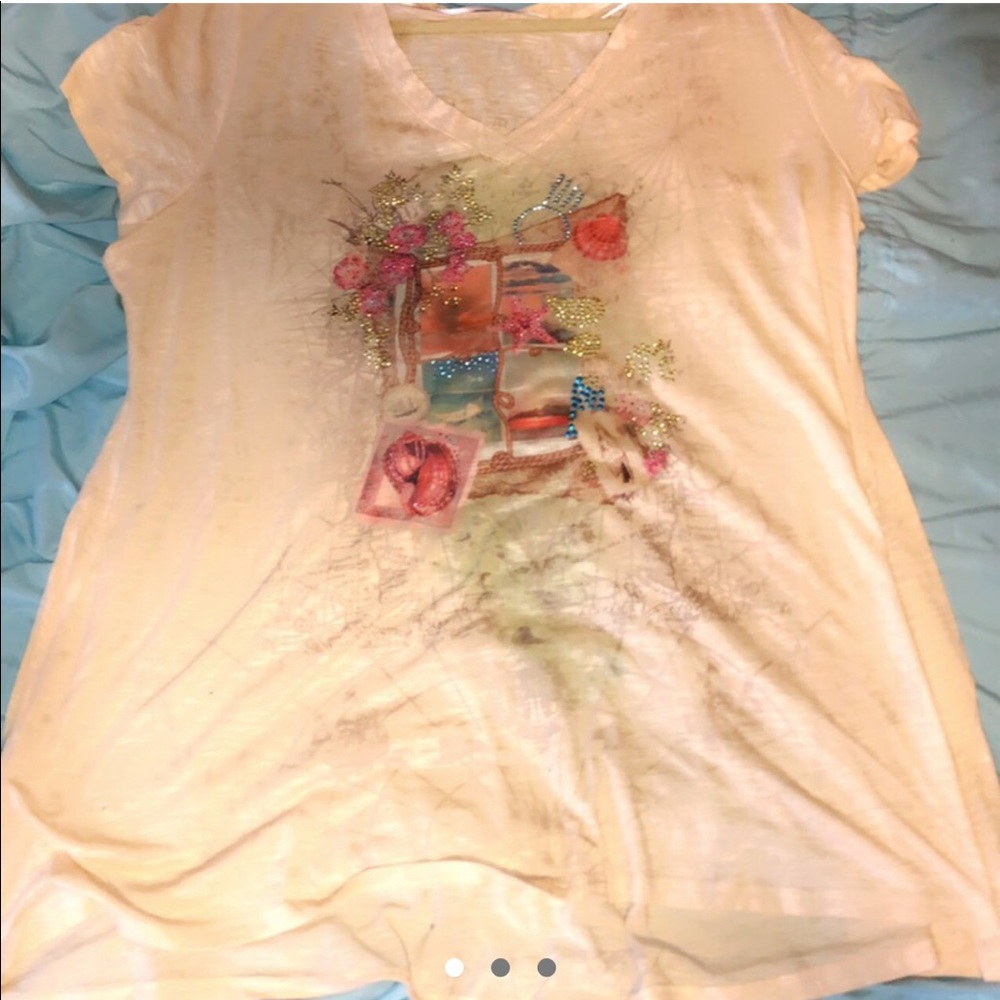 Vintage floral plus size shirt